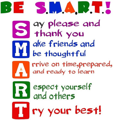 Wallme 60 cm Be Smart | Non-Reusable Sticker Self Adhesive Sticker(Pack of 1)