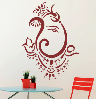 Happy Walls 70 cm Modern Ganesha Self Adhesive Sticker(Pack of 1)