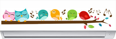 Happy Customise 47.5 cm Singing Love Birds Split AC Self Adhesive Sticker(Pack of 1)