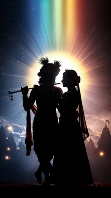 swaroopa 16.5 inch shri krishna sticker Self Adhesive Sticker(Pack of 1)