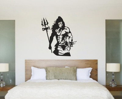 Stickerberry 81 cm Shiva wall sticker 54 CM X 81 CM Self Adhesive Sticker(Pack of 1)