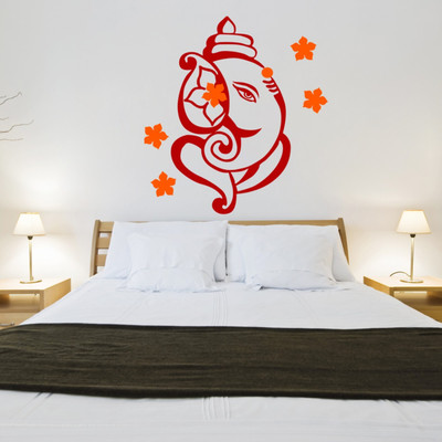 STICKER STUDIO 58 cm Ganesh Ji Wall Sticker Self Adhesive Sticker(Pack of 1)