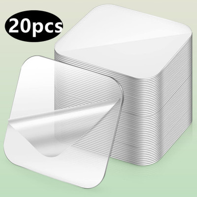 Lorvon 6 cm Two-Sided Sticker — 6x6cm — Pack of 20 Double-sided Sticker(Pack of 20)