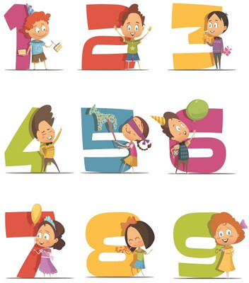 Wallme 60 cm Numbers | Non-Reusable Stickers Self Adhesive Sticker(Pack of 1)