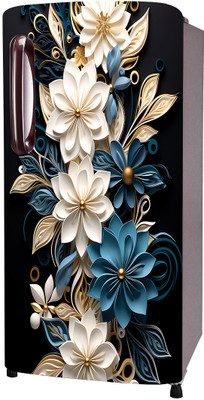 RKDECOR 49 inch Single Door Fridge Sticker Wallpaper Wrap Refrigerator Decal (Size 24x49 Inch) Self Adhesive Sticker(Pack of 1)