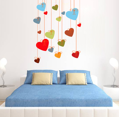 HAPPYSTICKY 75 cm Heart Removable Sticker(Pack of 1)