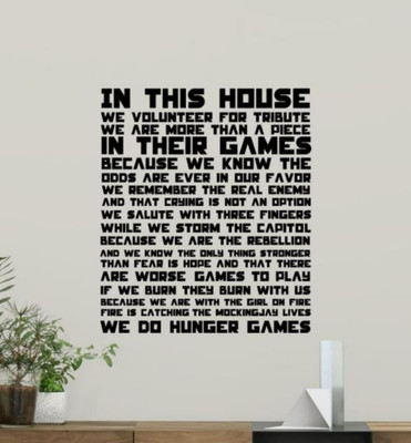 SnappyVinyl 65 cm In This House Self Adhesive Sticker(Pack of 1)