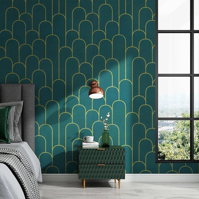 FOKRIM 300 cm ST- green line 45x300cm Self Adhesive Sticker(Pack of 1)