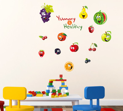 Littlebuds 70 cm Yummy & Healthy Removable Sticker(Pack of 1)