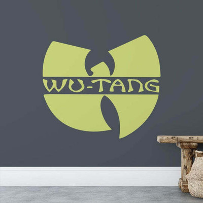 SnappyVinyl 46 cm Wu Tang Clan Band Logo Self Adhesive Sticker(Pack of 1)