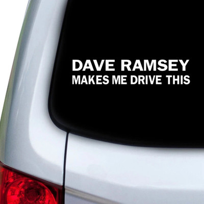 Xskin 18 cm Dave Ramsey Quote white, Wall Stickers Home Decor Waterproof Wall Decals Self Adhesive Sticker(Pack of 1)
