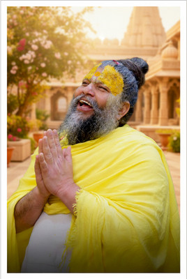 Flexora 12 inch Premanand Divine Self Adhesive Sticker(Pack of 1)