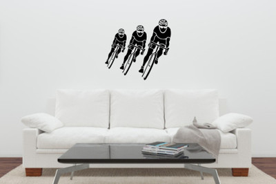 SnappyVinyl 30 cm cycle race wall Self Adhesive Sticker(Pack of 1)