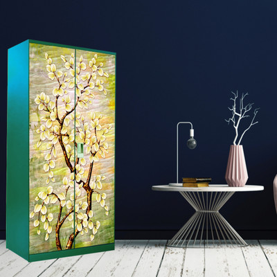 WallDaddy 213 cm WDST-YellowLeafTreeAlmira Self Adhesive Sticker(Pack of 1)