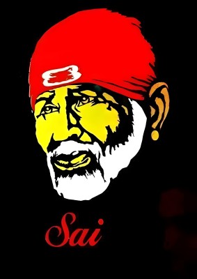 Dumdic 30 cm Sai Baba A4 Strong Self Adhesive Sticker(Pack of 1)