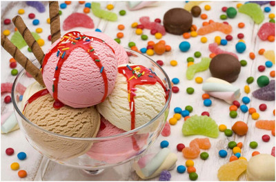 Epithet Studio 76 cm Ice Cream Waterproof Self Adhesive Sticker(Pack of 1)