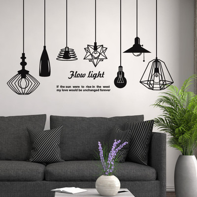 walkart 2.54 cm various flow of lights design Removable Sticker(Pack of 1)