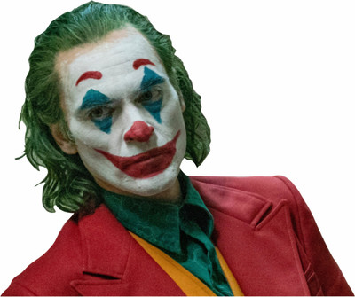SAI DESIGNS 99 cm sad joker joker design(68x57) Self Adhesive Sticker(Pack of 1)