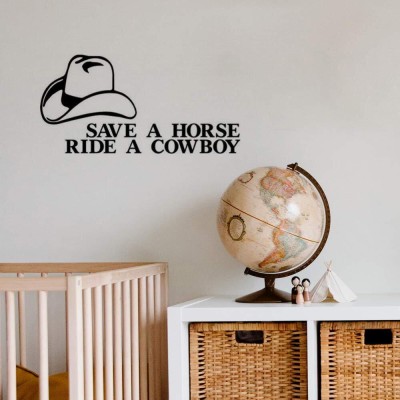 Xskin 29 cm Save Horse Ride A Cowboy Wall Decals, Easy to Apply and Remove, 29cm Self Adhesive Sticker(Pack of 1)