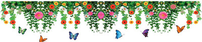 god & god's 27 cm New Modern Art Grass Decoration Self Adhesive Sticker(Pack of 1)