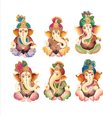 my celebrat 12 cm Jai Ganesha ji Decor Switch Board Self Adhesive Double-sided Sticker(Pack of 1)