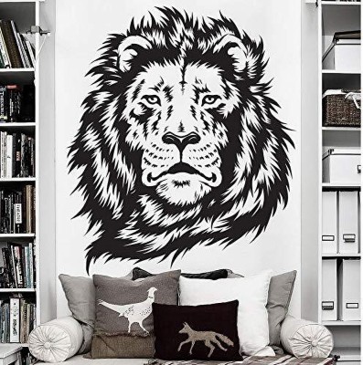 SnappyVinyl 56 cm Lion King Self Adhesive Sticker(Pack of 1)