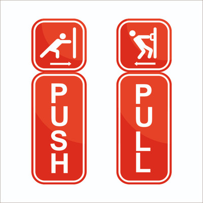 ShipShape 15.24 cm PUSH/PULL Non-Reusable Sticker(Pack of 1)