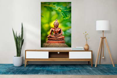 Ashthawalldecor 36 inch Lord Buddha Poster For Livingroom Home office Wall Decor (Size 24x46 Inch) Self Adhesive Sticker(Pack of 1)