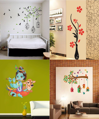 GharKraft 90 cm Set of 4 - 125 Self Adhesive Sticker(Pack of 4)