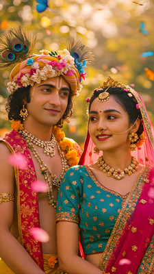 swaroopa 16.5 inch Krishna sticker Self Adhesive Sticker(Pack of 1)