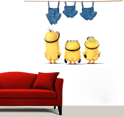 Epithet Studio 39 cm Minions Decorative Wall Sticker Self Adhesive Sticker(Pack of 1)