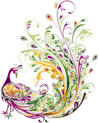 Vijaya enterprises 64 cm Multicolor peacocok wall sticker self adhesive for home sticker size (51x64 cm ) Self Adhesive Sticker(Pack of 1)