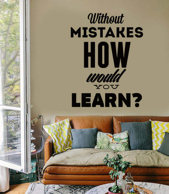 Xskin 27 cm Words Inspire Without Mistakes Self Adhesive Sticker(Pack of 1)