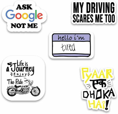 Houseofjerseys 2.5 inch Sticky Monkey Removable Sticker(Pack of 5)