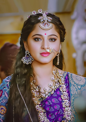 Dumdic 30 cm Beautiful Anushka Shetty A4 Strong Self Adhesive Sticker(Pack of 1)