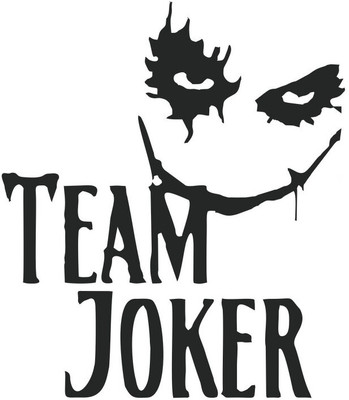 Vijaya enterprises 61 cm Face Of Team Joker wall sticker self adhesive for home sticker size (53x61 cm ) Self Adhesive Sticker(Pack of 1)