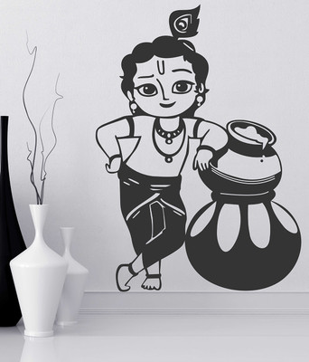 Littlebuds 70 cm Krishna Removable Sticker(Pack of 1)