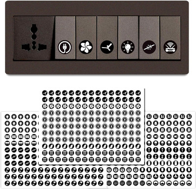 RSB HUB 1.5 cm Switch Sticker For Electric Board Appliances Including 27 Designs Self Adhesive Sticker(Pack of 560)