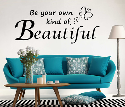 Hanu 100 inch Beautiful in your way | Non-Reusable Sticker Self Adhesive Sticker(Pack of 1)
