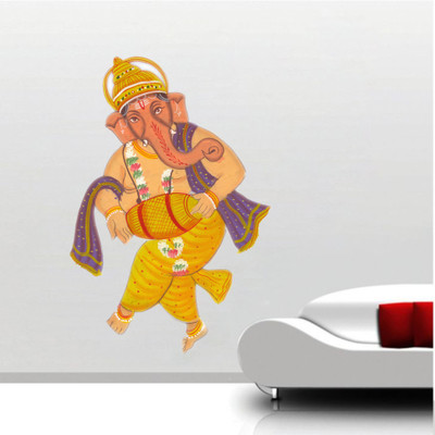 SAJAOHATKE 60 cm Shree ganesha Self Adhesive Sticker(Pack of 1)