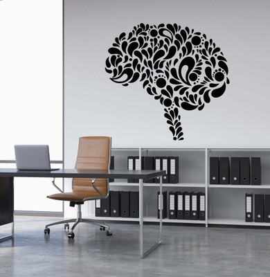 Xskin 27 cm Creative Brain Mind Idea Self Adhesive Sticker(Pack of 1)