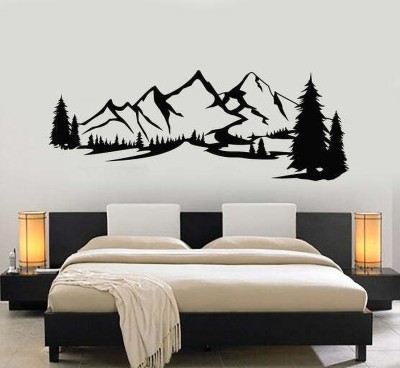 Xskin 27 cm Nature Art Landscape Mountains Self Adhesive Sticker(Pack of 1)