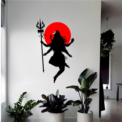 Annurcreation 24 inch Mahadev Shiv jii God Wall Sticker and Murals Removable Sticker(Pack of 1)