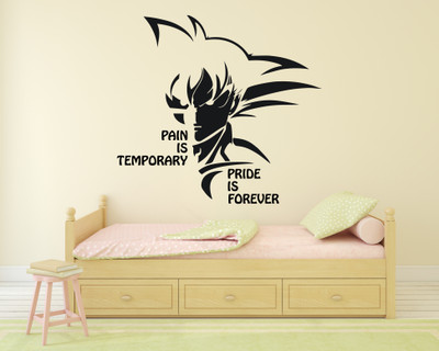 Wallzone 75 cm MOTIVATIONAL SON GOKU|Decorations|Self Adhesive Removable Sticker(Pack of 1)