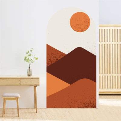 S3DESIGN 37 cm Boho Mountain Landscapes Self Adhesive Sticker(Pack of 1)