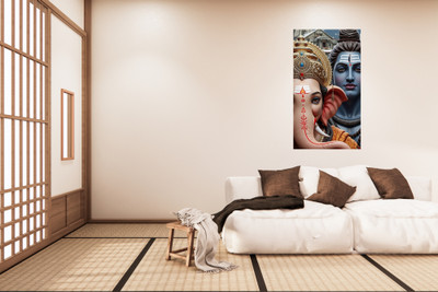 Tam tam 24 inch Religion Lord Shiva Poster For Wall Home office Decor (Size 24x18 inch) Self Adhesive Sticker(Pack of 1)