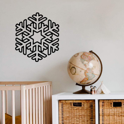 SnappyVinyl 29 cm Snowflake Snow3 Self Adhesive Sticker(Pack of 1)