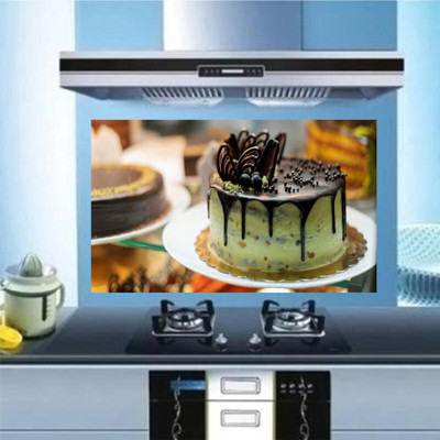 Decoration Designs 76 cm Cake Waterproof and Anti Oil Stain Kitchen Wall Sticker Self Adhesive Sticker(Pack of 1)