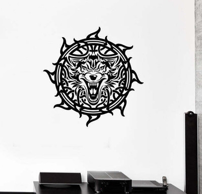 Xskin 27 cm Patterns Irish Wolf Ireland Room Self Adhesive Sticker(Pack of 1)