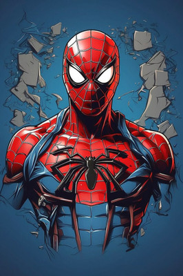 swaroopa 16.5 inch Spiderman Sticker Self Adhesive Sticker(Pack of 1)